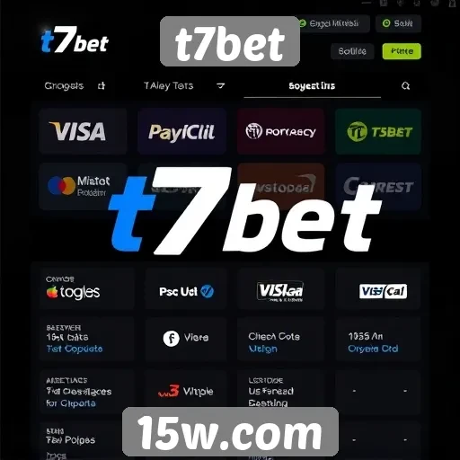 Opções de pagamento disponíveis no t7bet